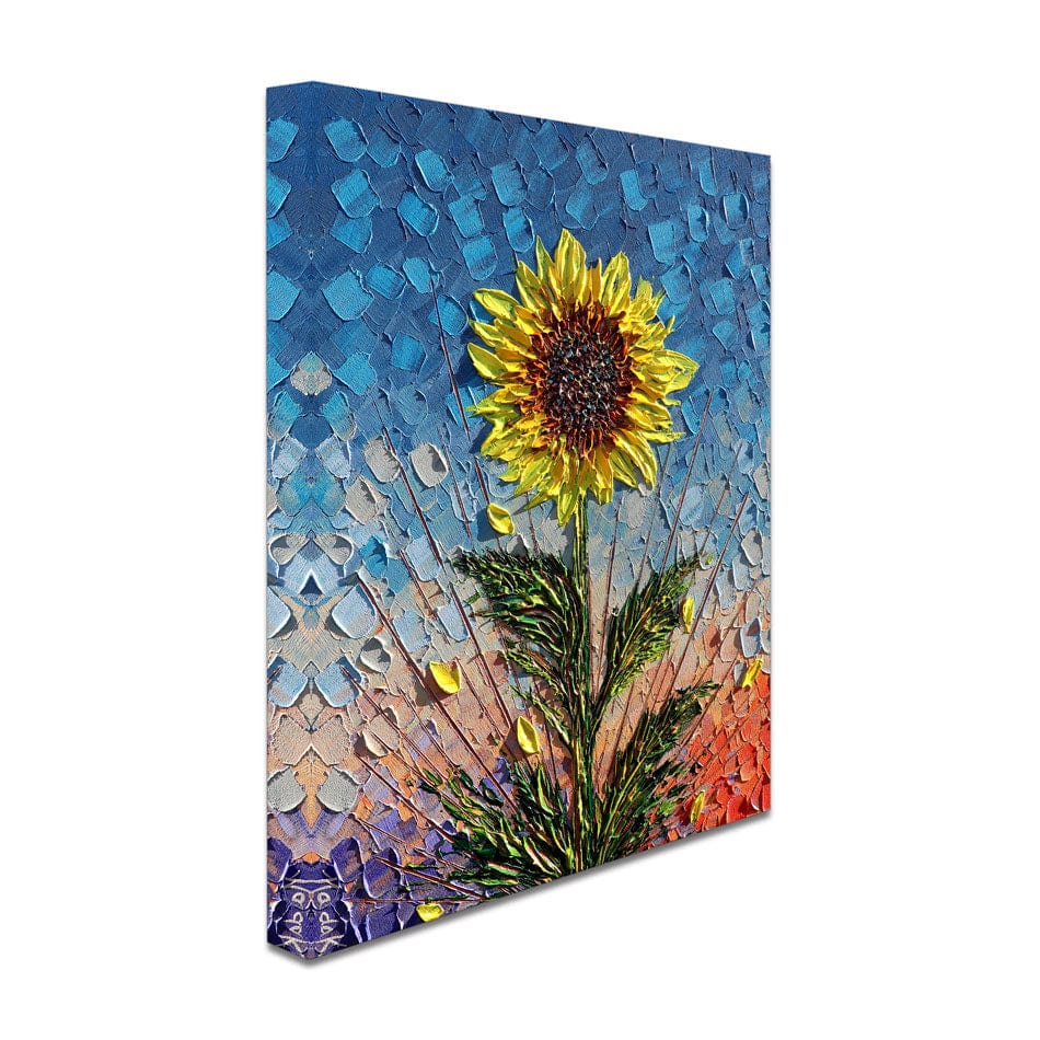 Single Sunflower Canvas Print wall art product Expression By Nada