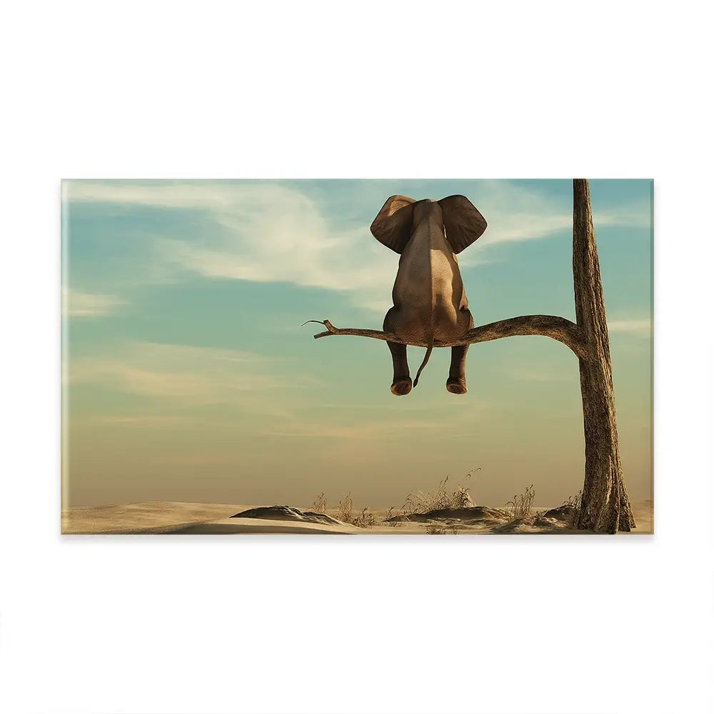 Sitting Elephant Oversized Canvas Print Sitting Elephant Oversized Canvas Print wall art product Orla / Shutterstock