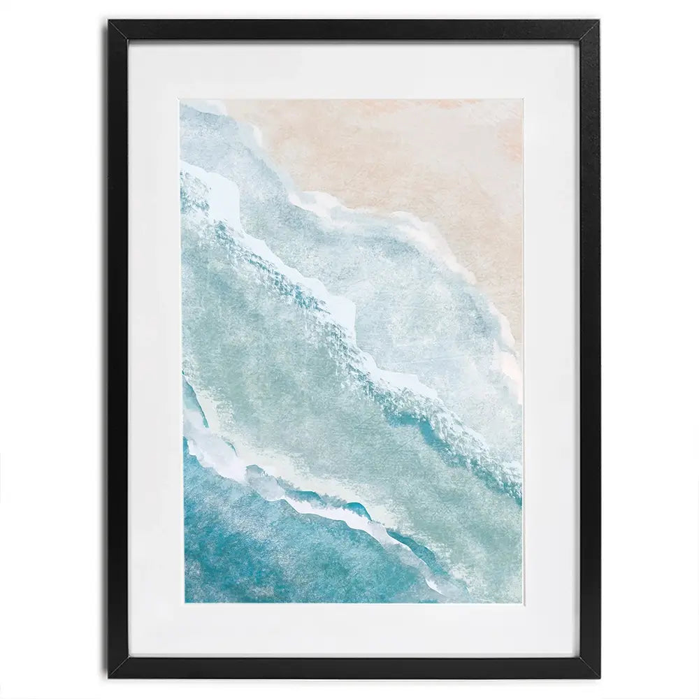 Soft Waves Framed Art Print Soft Waves Framed Art Print wall art product DaisyArtDecor / Shutterstock
