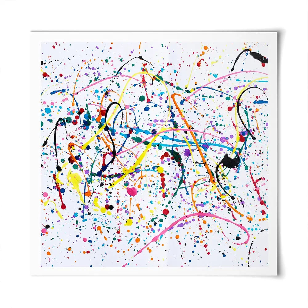Splashes And Drips Square Art Print Splashes And Drips Square Art Print wall art product Art Print Shop