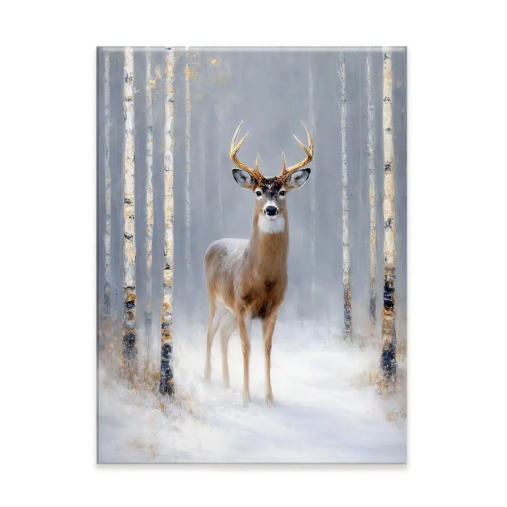 Stag In The Snow Canvas Print Stag In The Snow Canvas Print wall art product David Alexander Elder