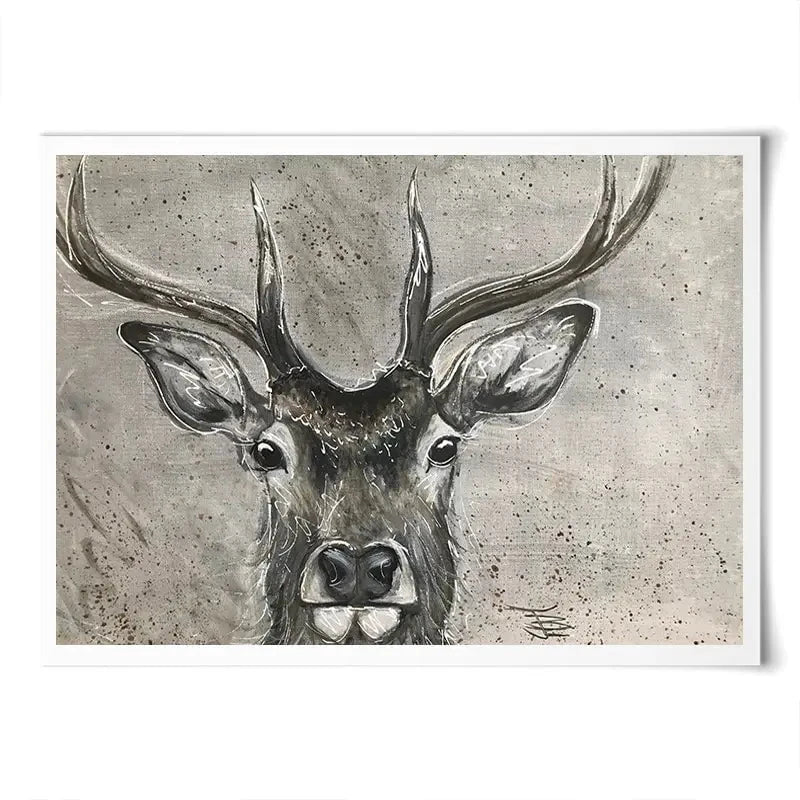 Stag Splash Art Print Stag Splash Art Print wall art product Jane Brookshaw