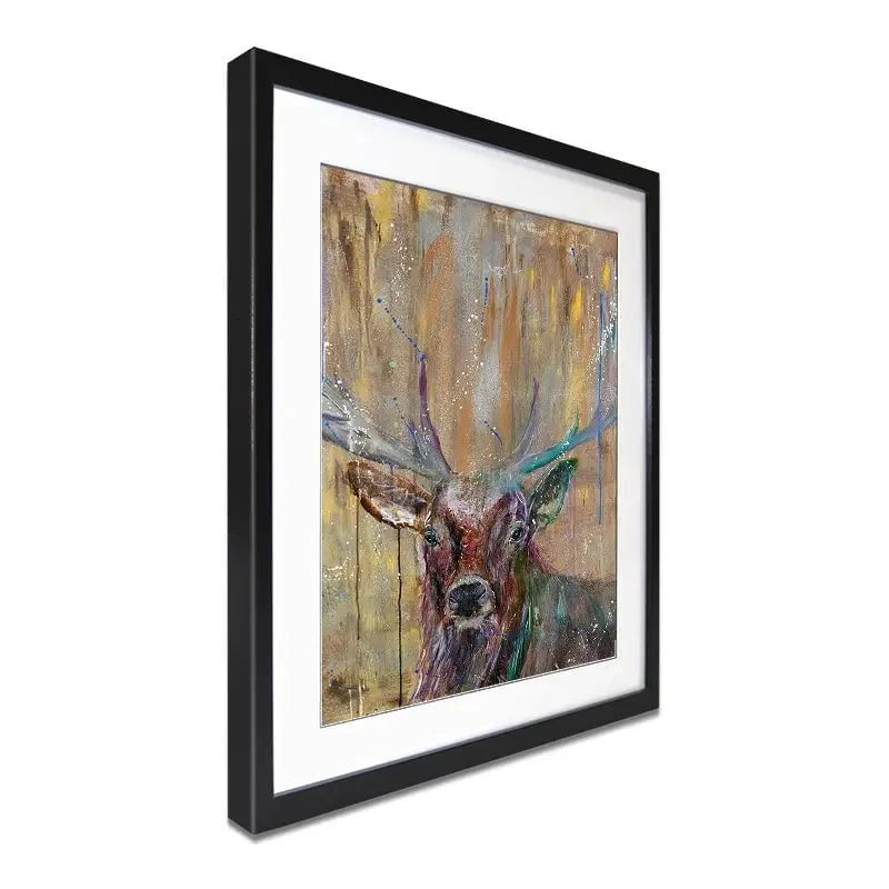 Stag Splashes Framed Art Print Stag Splashes Framed Art Print wall art product Jamie Taylor