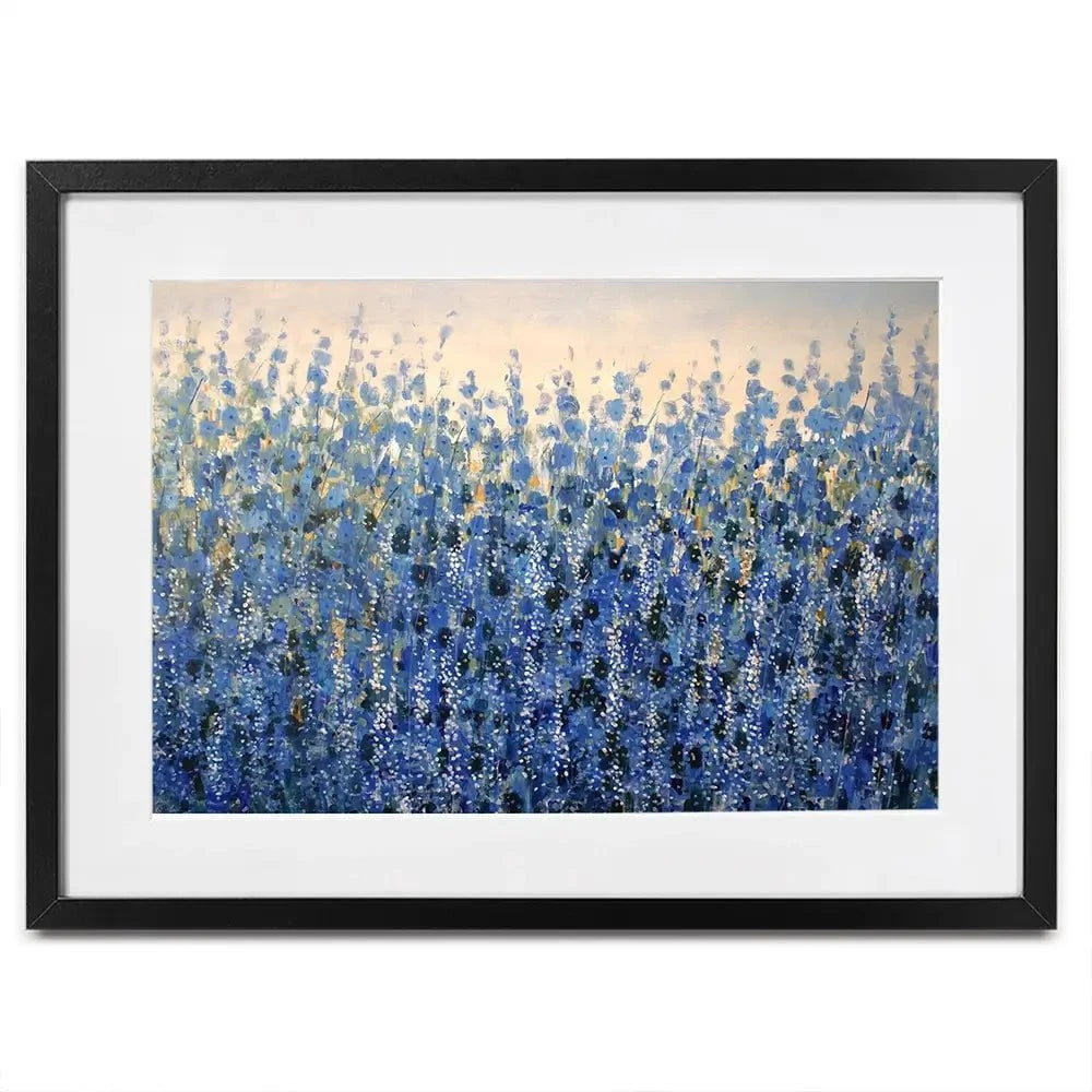 Standing Blue Framed Art Print Standing Blue Framed Art Print wall art product Tim O'Toole