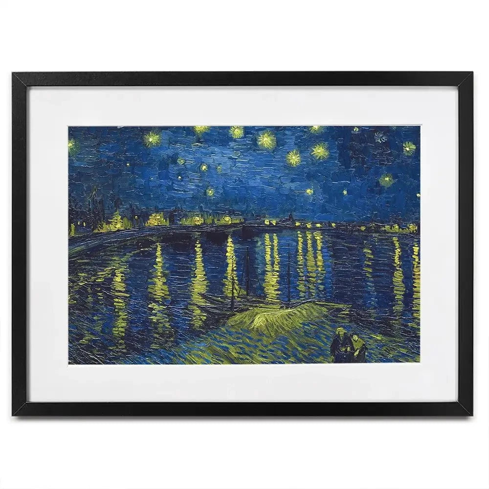 Starry Night Over The Rhône Framed Art Print Starry Night Over The Rhône Framed Art Print | Starry Night Framed Art wall art product Vincent Van Gogh