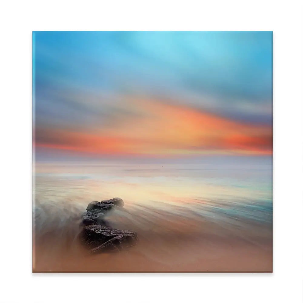 Stone And Sea Square Canvas Print Stone And Sea Square Canvas Print wall art product Amir Bajric / Shutterstock