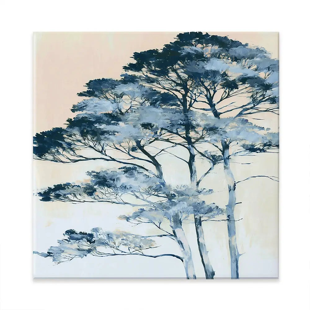 Stone Pines Modern Minimal Square Canvas Print Stone Pines Modern Minimal Square Canvas Print wall art product Chromatic Storm Studio