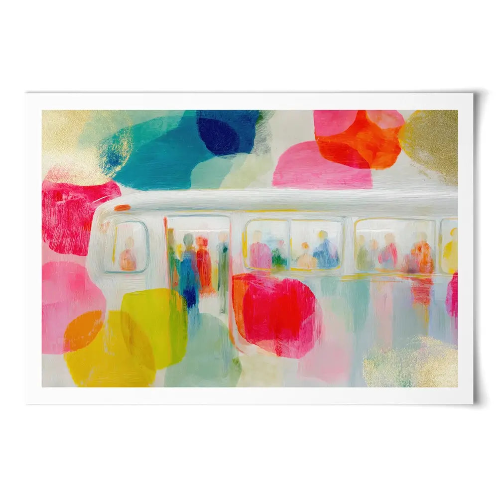 Subway In Colour Art Print Subway In Colour Art Print wall art product Chromatic Storm Studio
