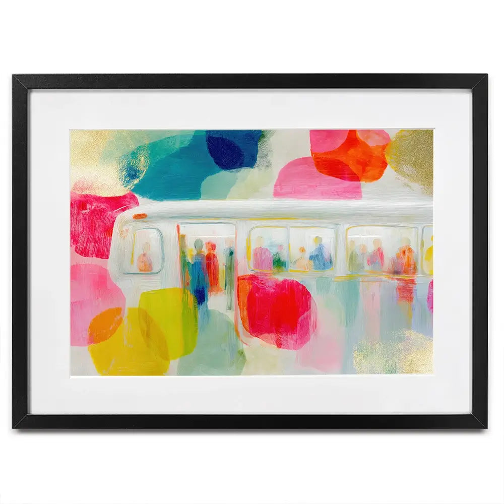 Subway In Colour Framed Art Print Subway In Colour Framed Art Print wall art product Chromatic Storm Studio