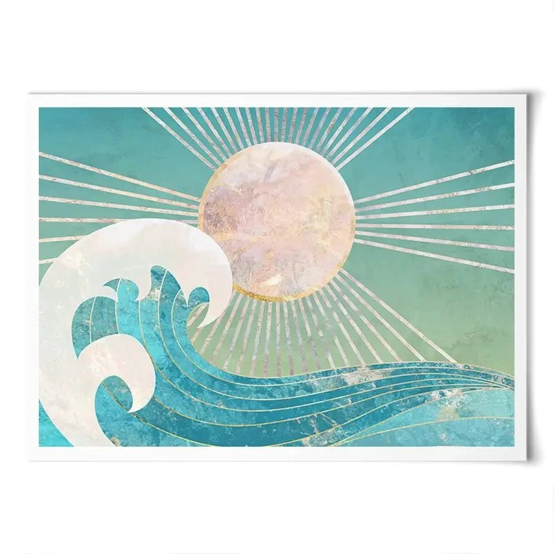 Sun Sea Turquoise Art Print Sun Sea Turquoise Art Print wall art product Sarah Manovski