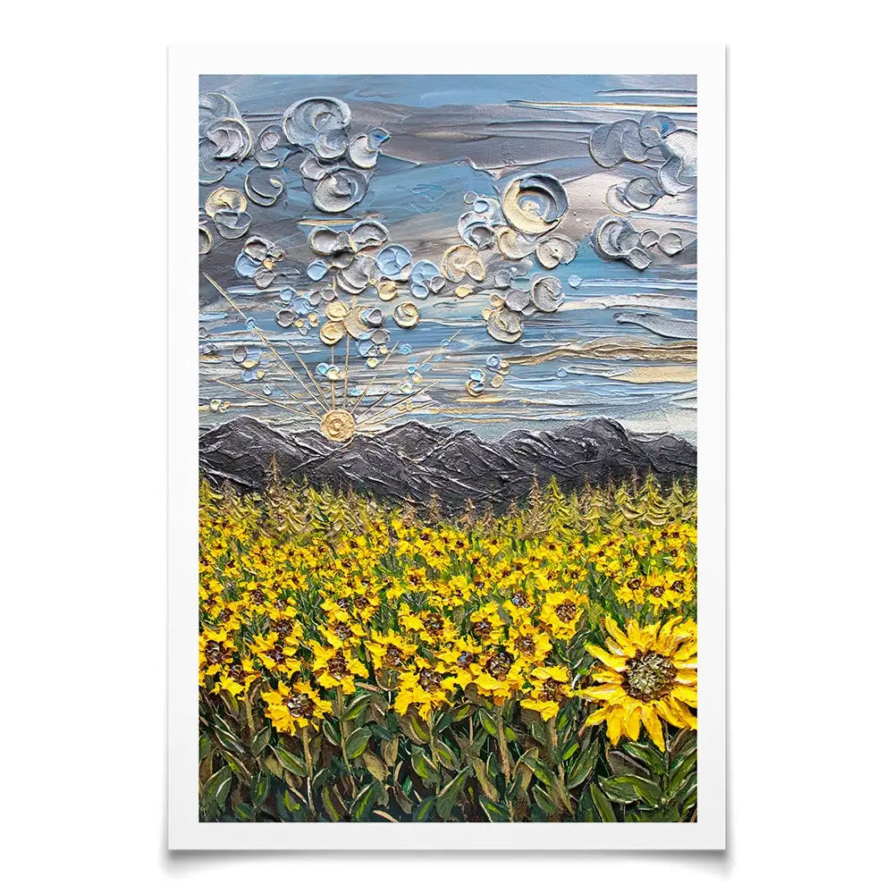 Sunflower Spectacular Art Print Sunflower Spectacular Art Print wall art product Nada Khatib