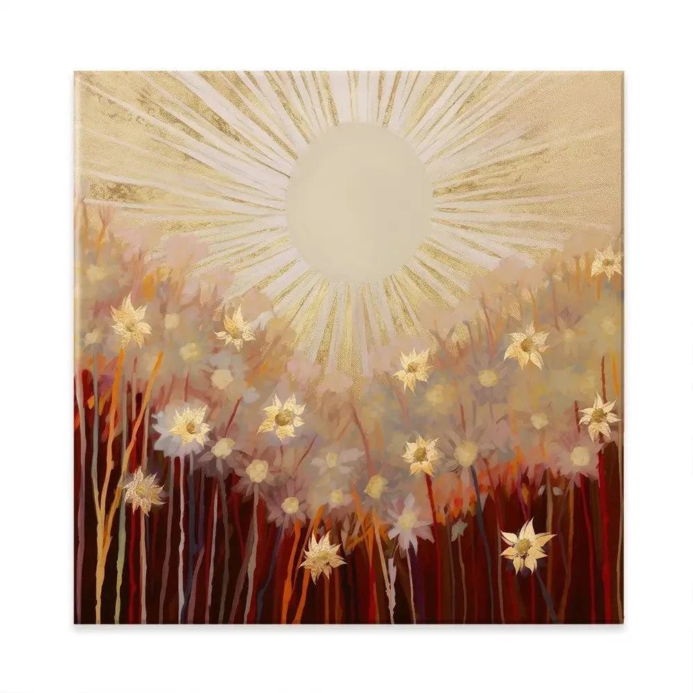 Sunkissed Blooms Square Canvas Print Sunkissed Blooms Square Canvas Print wall art product Isabella Karolewicz