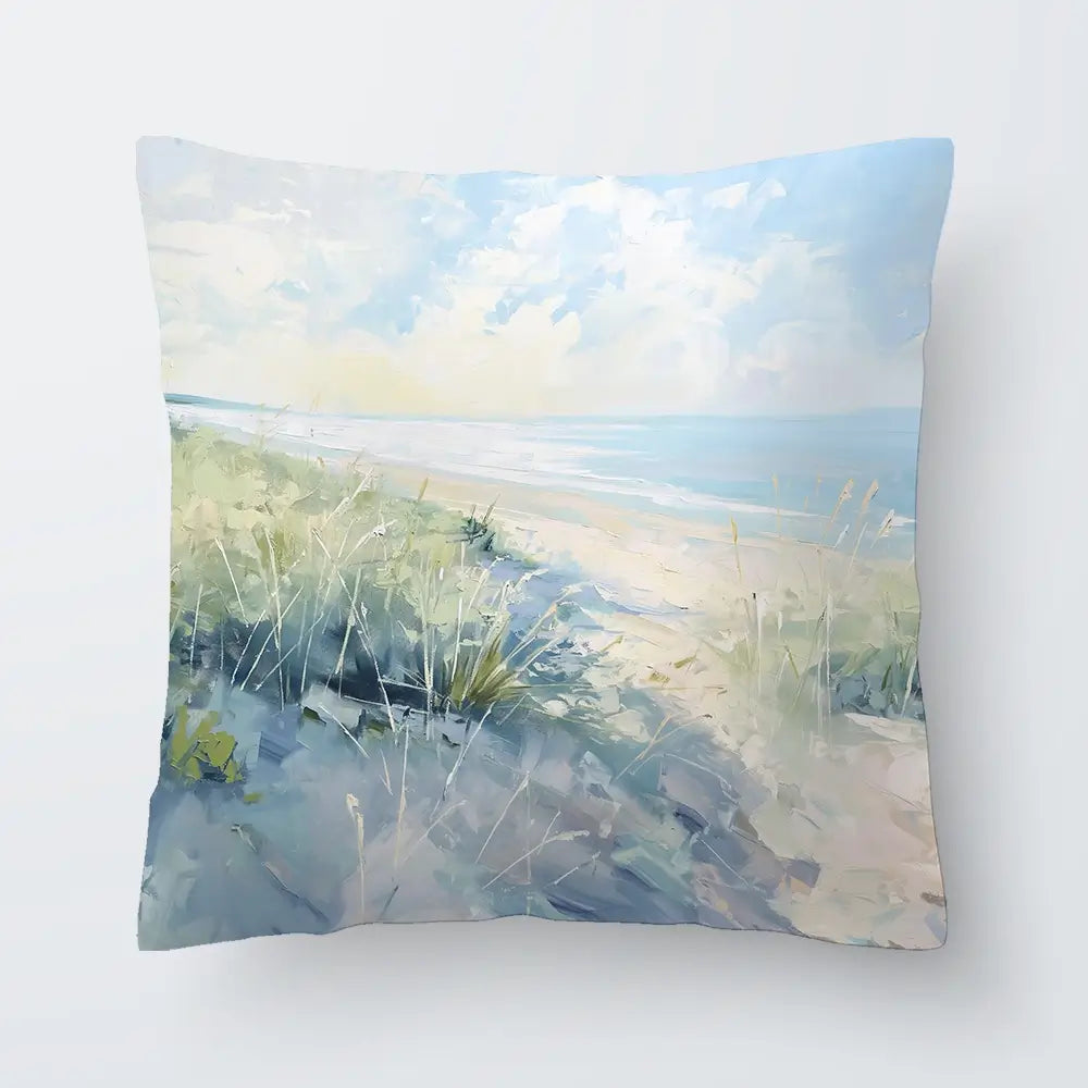 Sunny Day At The Coast Cushion Sunny Day At The Coast Cushion wall art product Gina Kelly - Independent