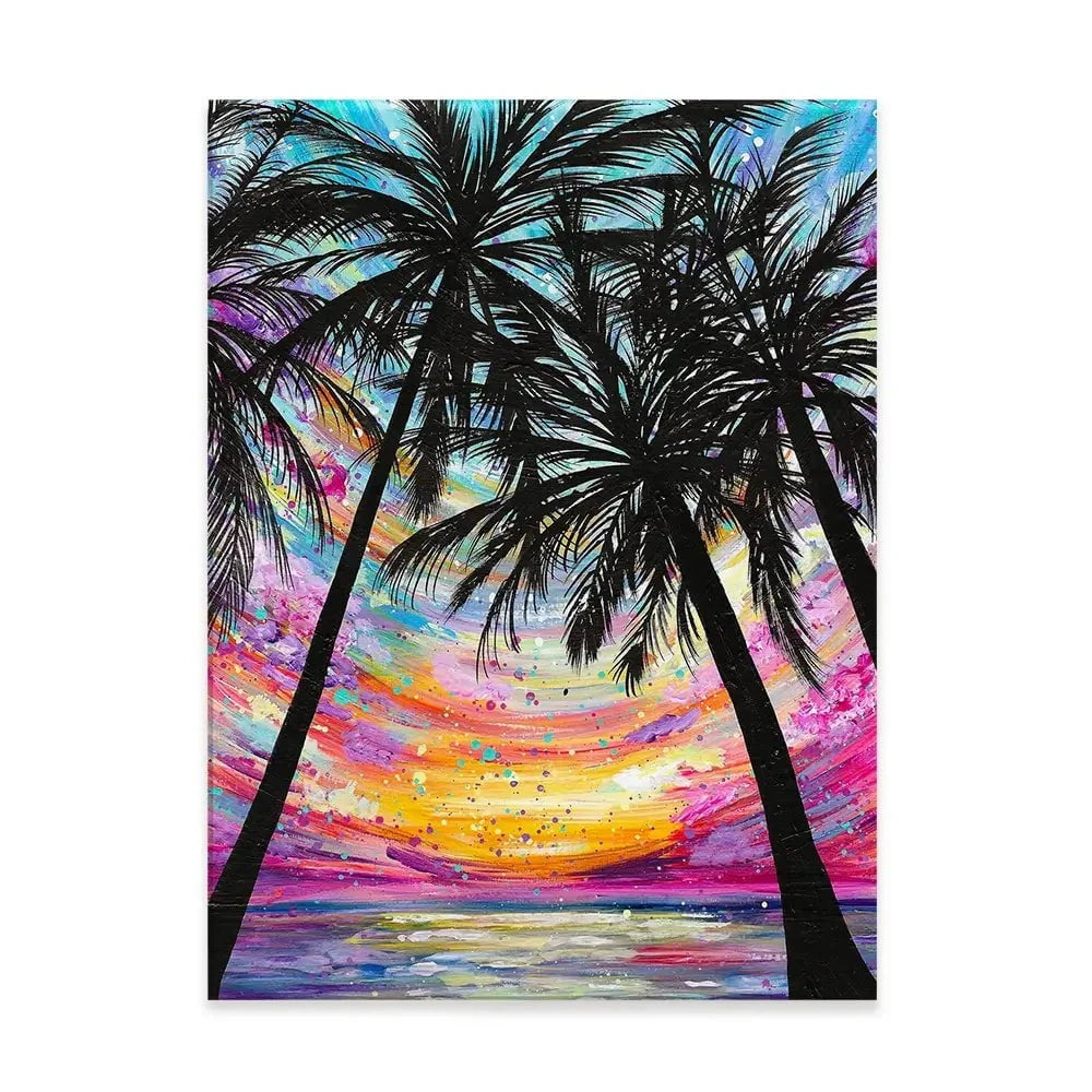 Sunset Beach Canvas Print Sunset Beach Canvas Print wall art product Emma LC Art