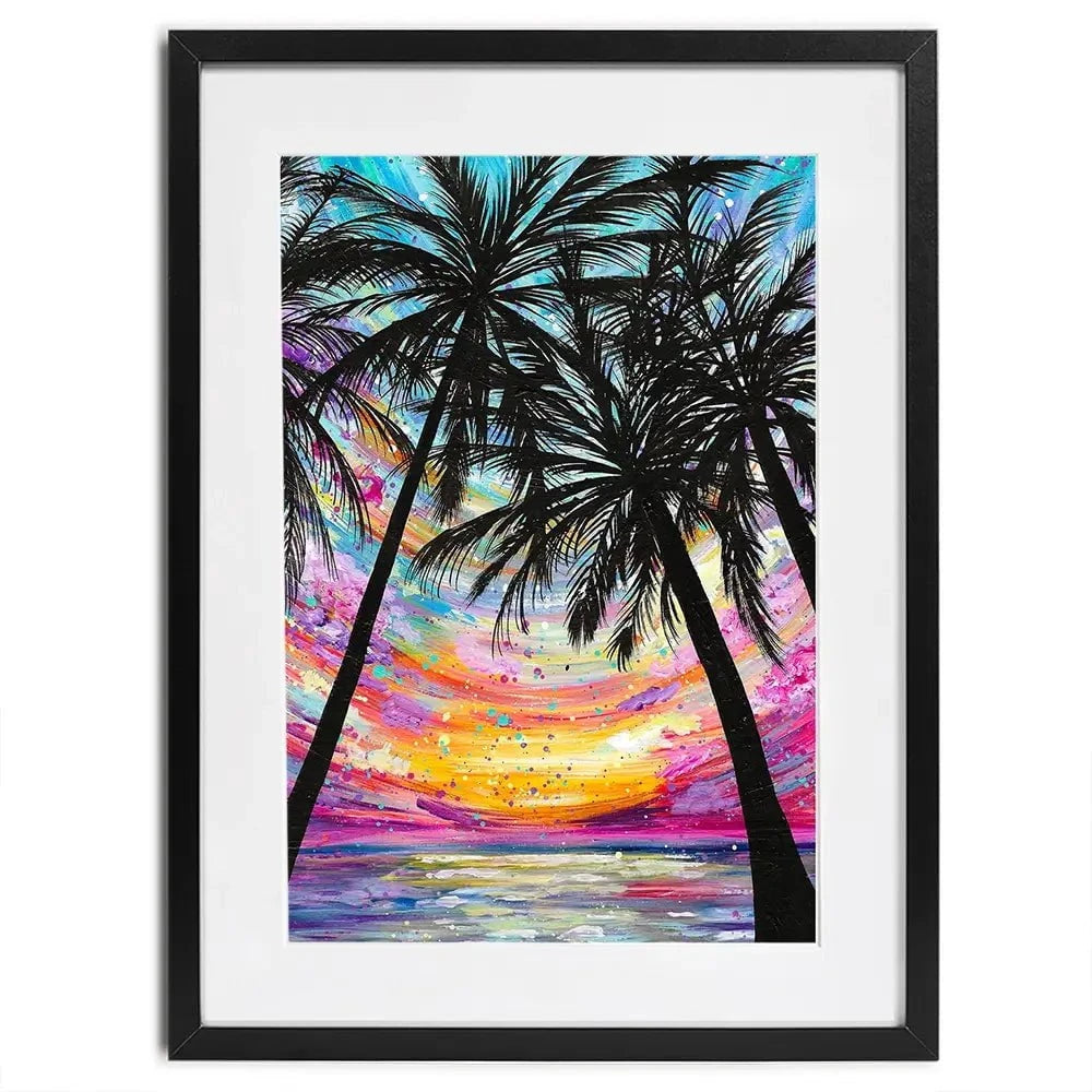 Sunset Beach Framed Art Print Sunset Beach Framed Art Print wall art product Emma LC Art