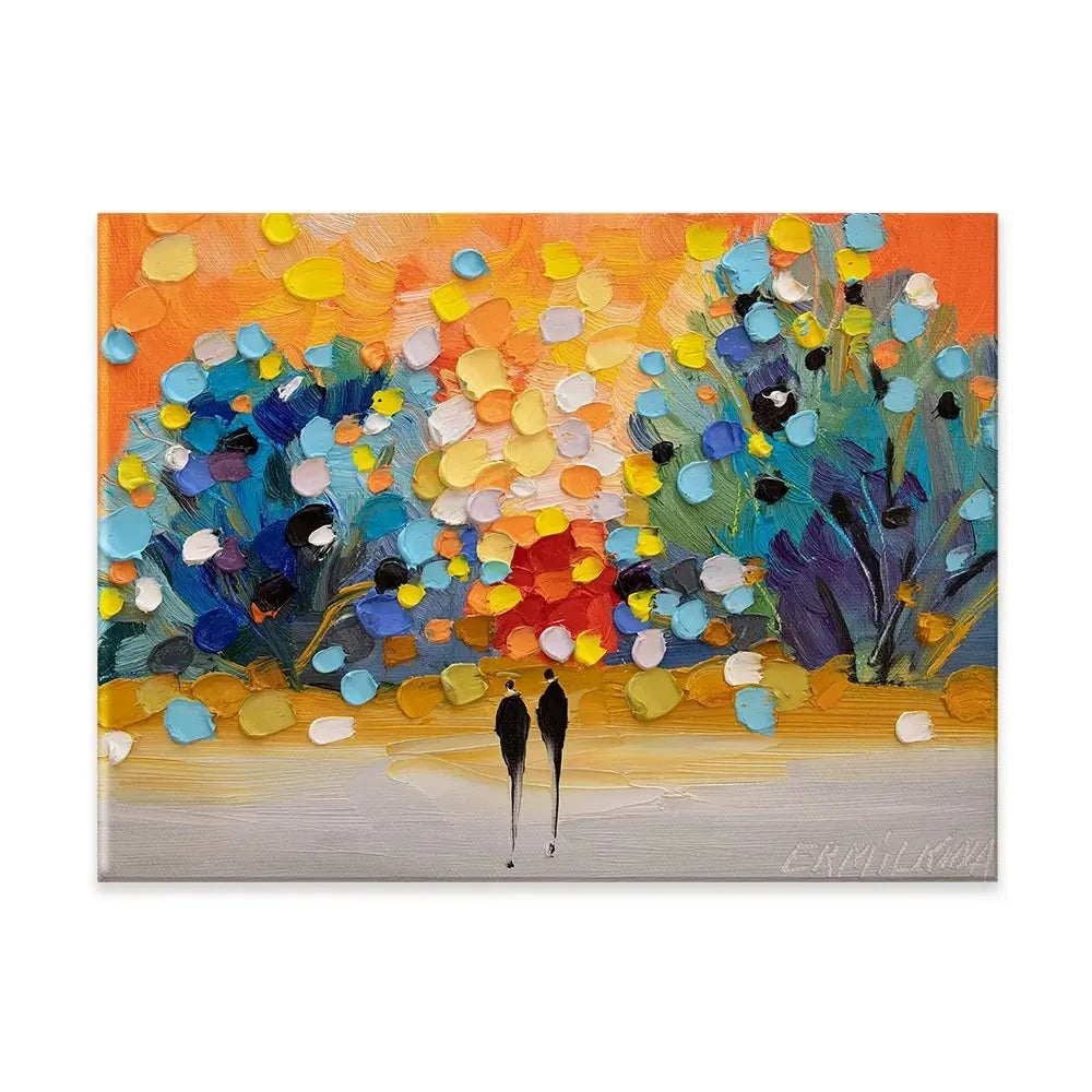 Sunset In The Park Canvas Print Sunset In The Park Canvas Print wall art product Ekaterina Ermilkina