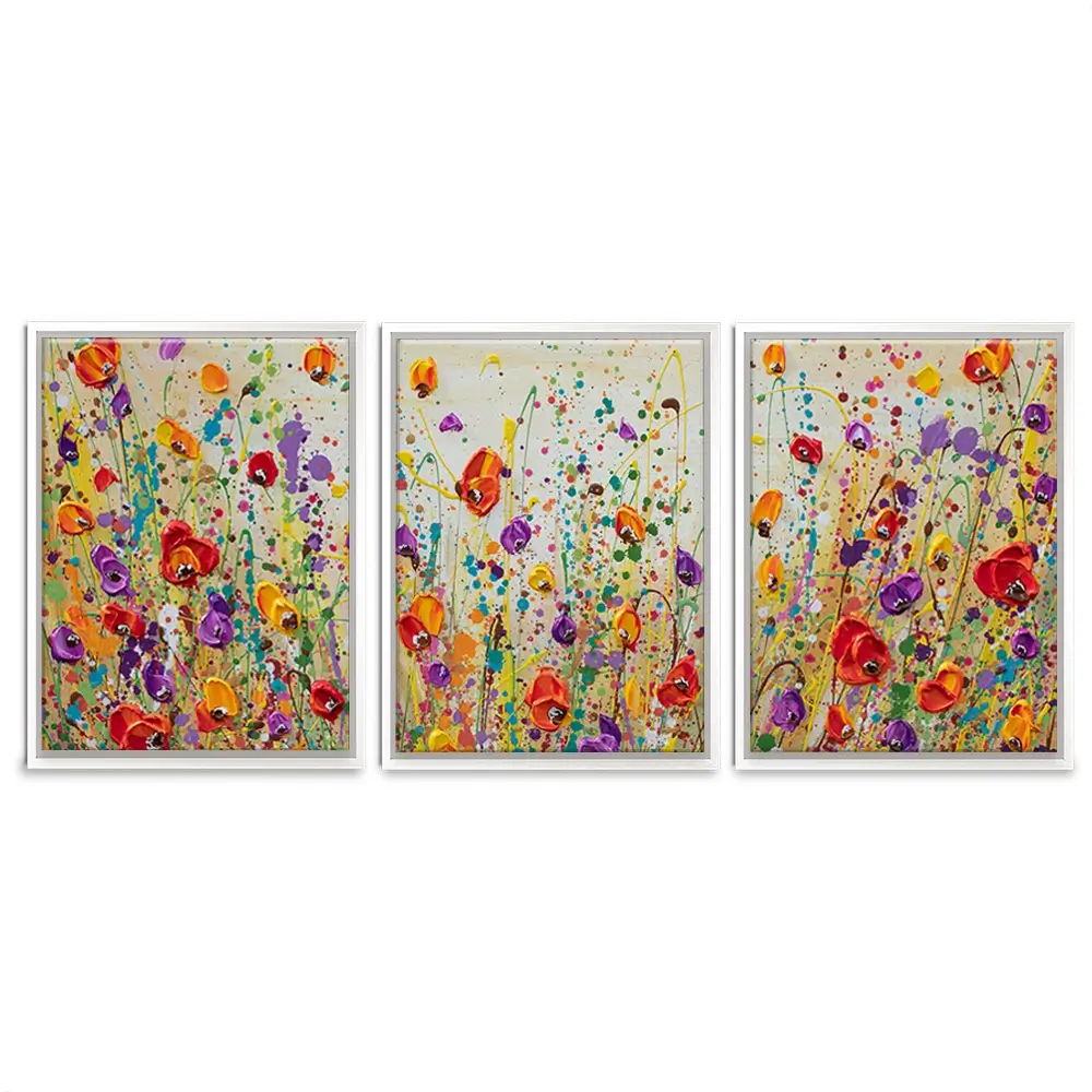 Sunset Meadow Trio Canvas Print Sunset Meadow Trio Canvas Print wall art product Olga Tkachyk