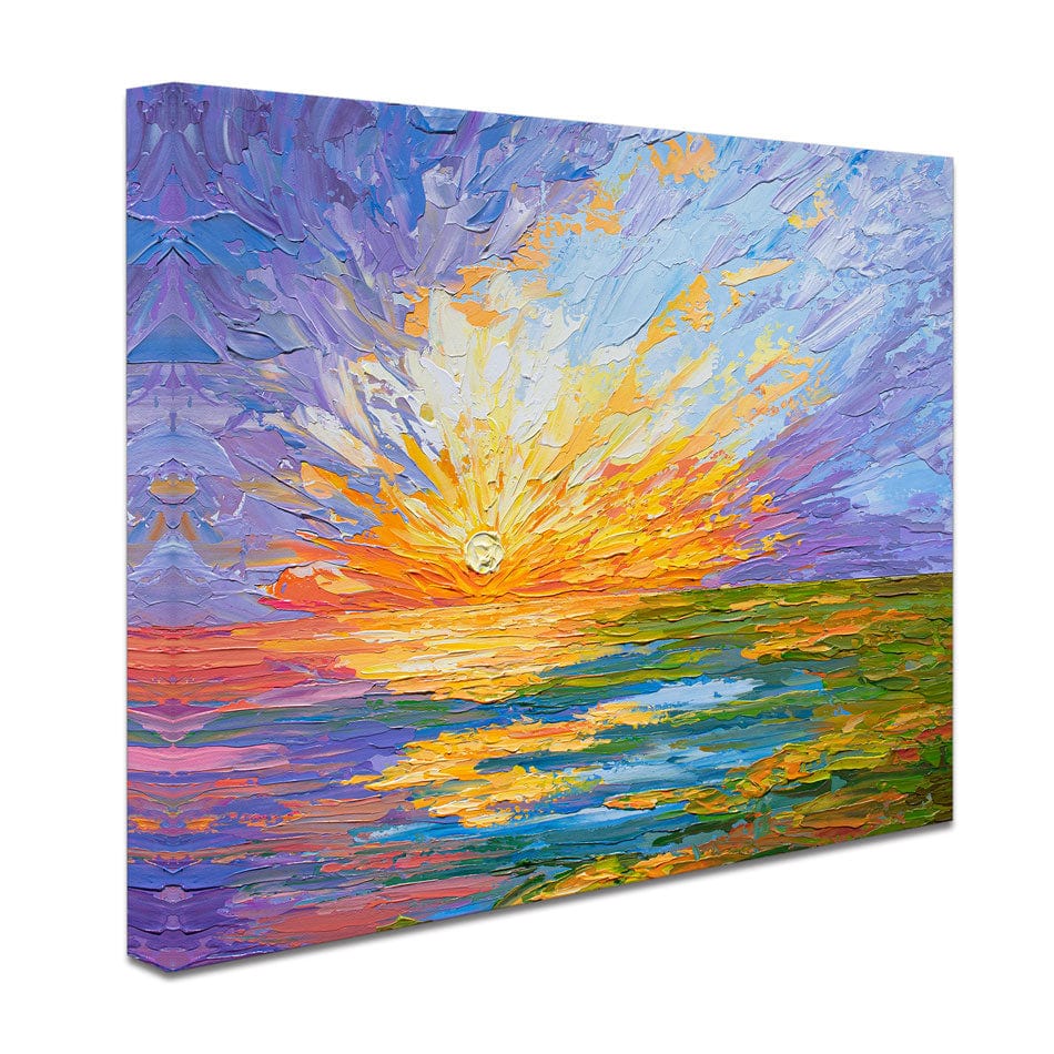 Sunset Over The Lake Canvas Print wall art product Olga Tkachyk