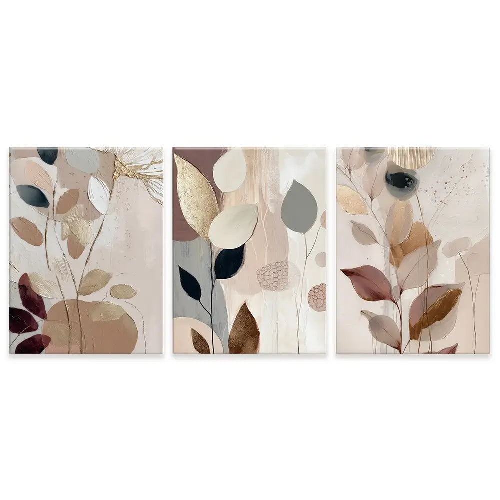 Sweet Leaves Trio Canvas Print Sweet Leaves Trio Canvas Print wall art product Bella Eve