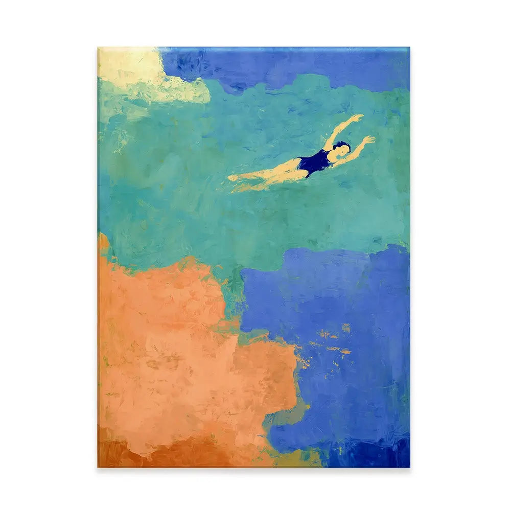 Swimmer Canvas Print Swimmer Canvas Print wall art product Treechild