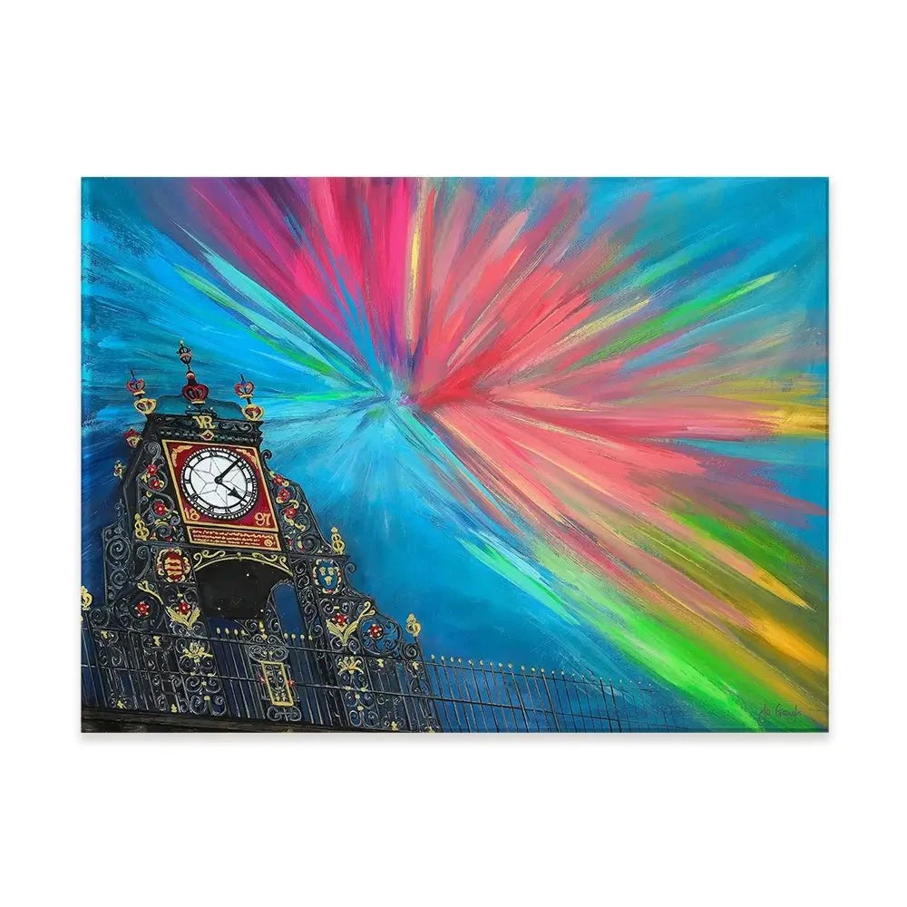 The Celestial Chester Clock Canvas Print The Celestial Chester Clock Canvas Print wall art product Jo Gough