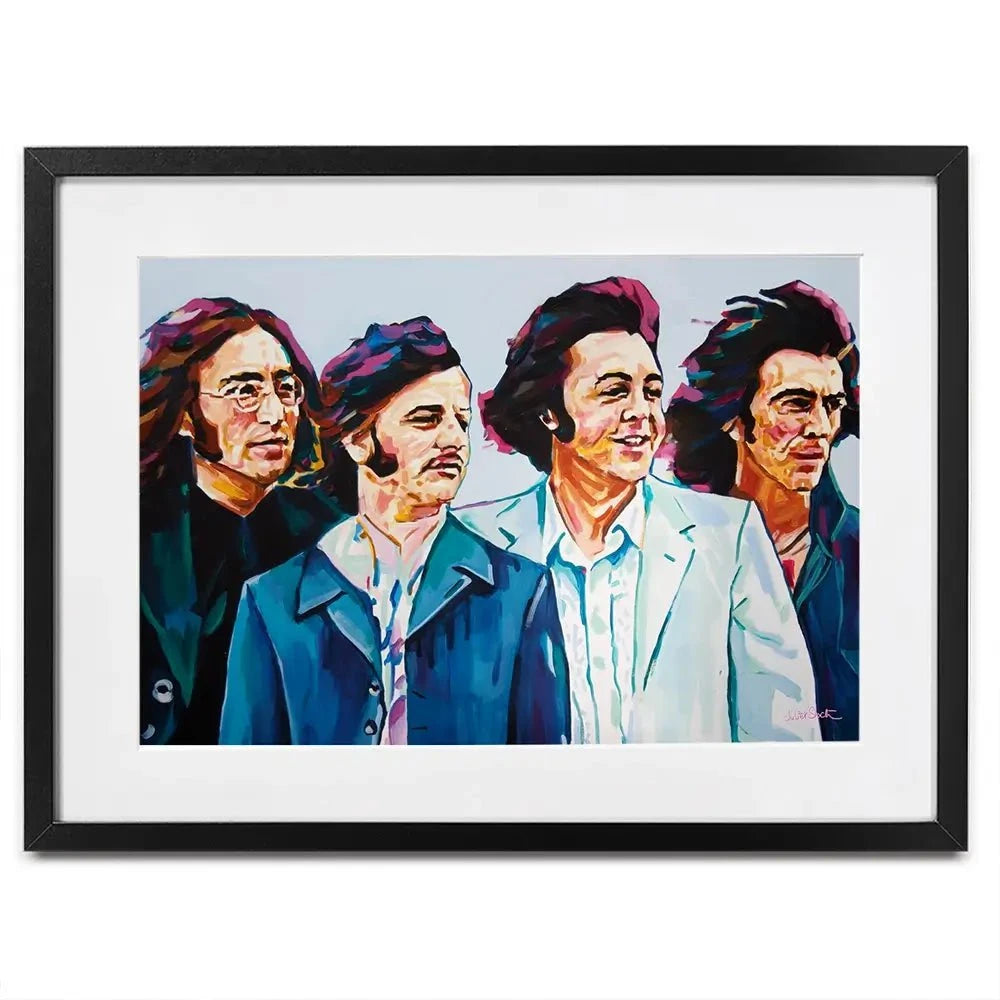 The Fab Four Framed Art Print The Fab Four Framed Art Print wall art product Juliet Stockton