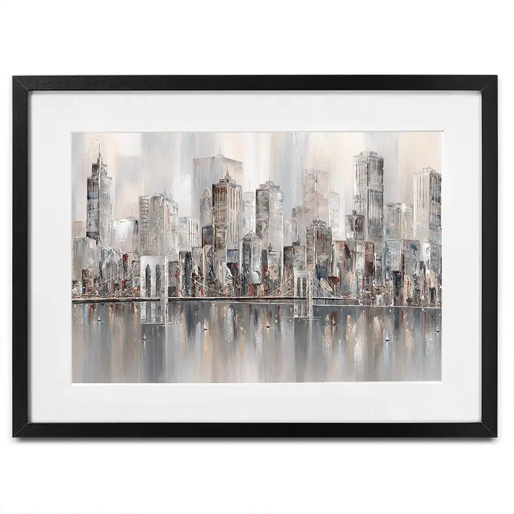 The New York Skyline Framed Art Print The New York Skyline Framed Art Print wall art product Isabella Karolewicz