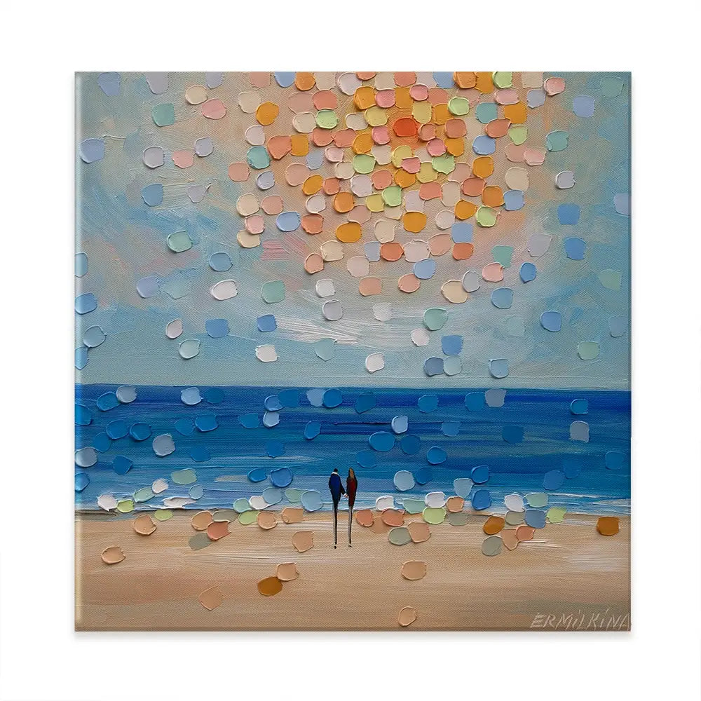 The Ocean Knows Our Names Square Canvas Print The Ocean Knows Our Names Square Canvas Print wall art product Ekaterina Ermilkina