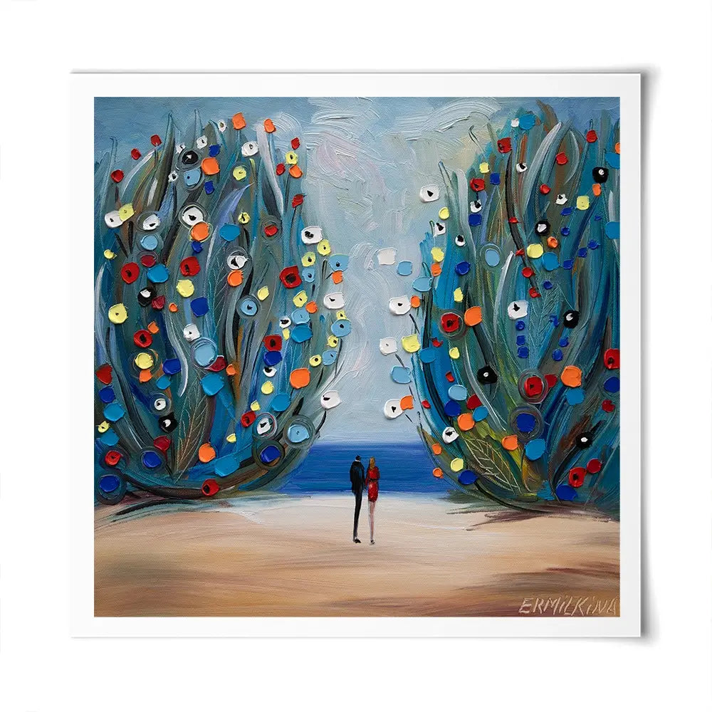 The Sea Garden Square Art Print The Sea Garden Square Art Print wall art product Ekaterina Ermilkina