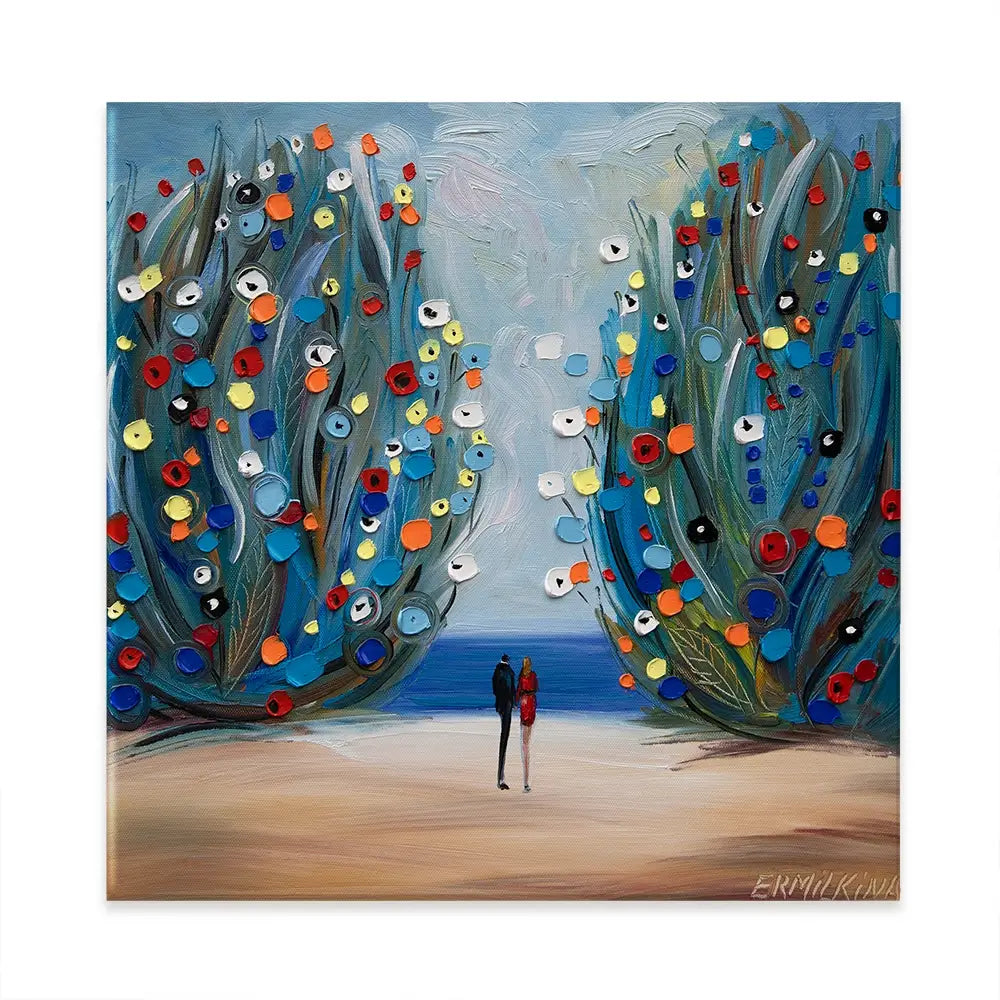 The Sea Garden Square Canvas Print The Sea Garden Square Canvas Print wall art product Ekaterina Ermilkina