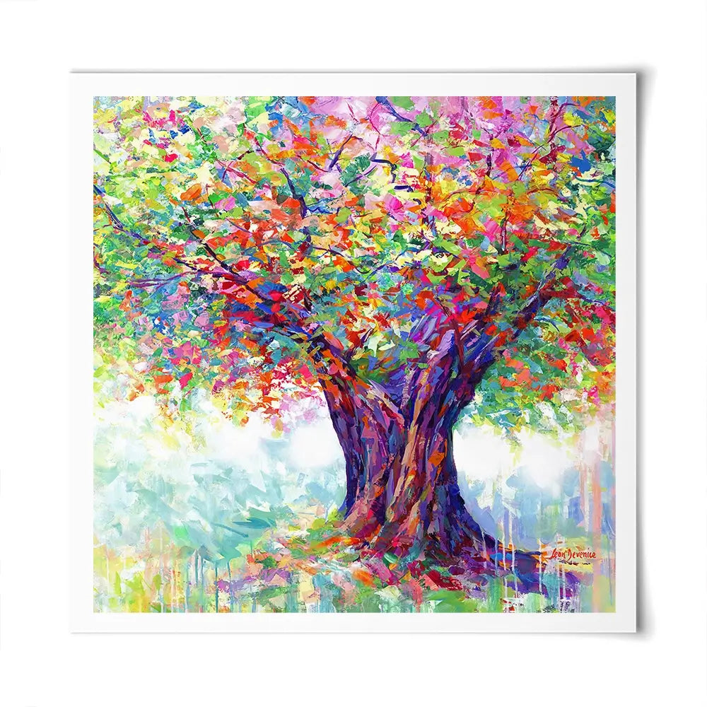 The Tree Of Endless Joy Square Art Print The Tree Of Endless Joy Square Art Print wall art product Leon Devenice