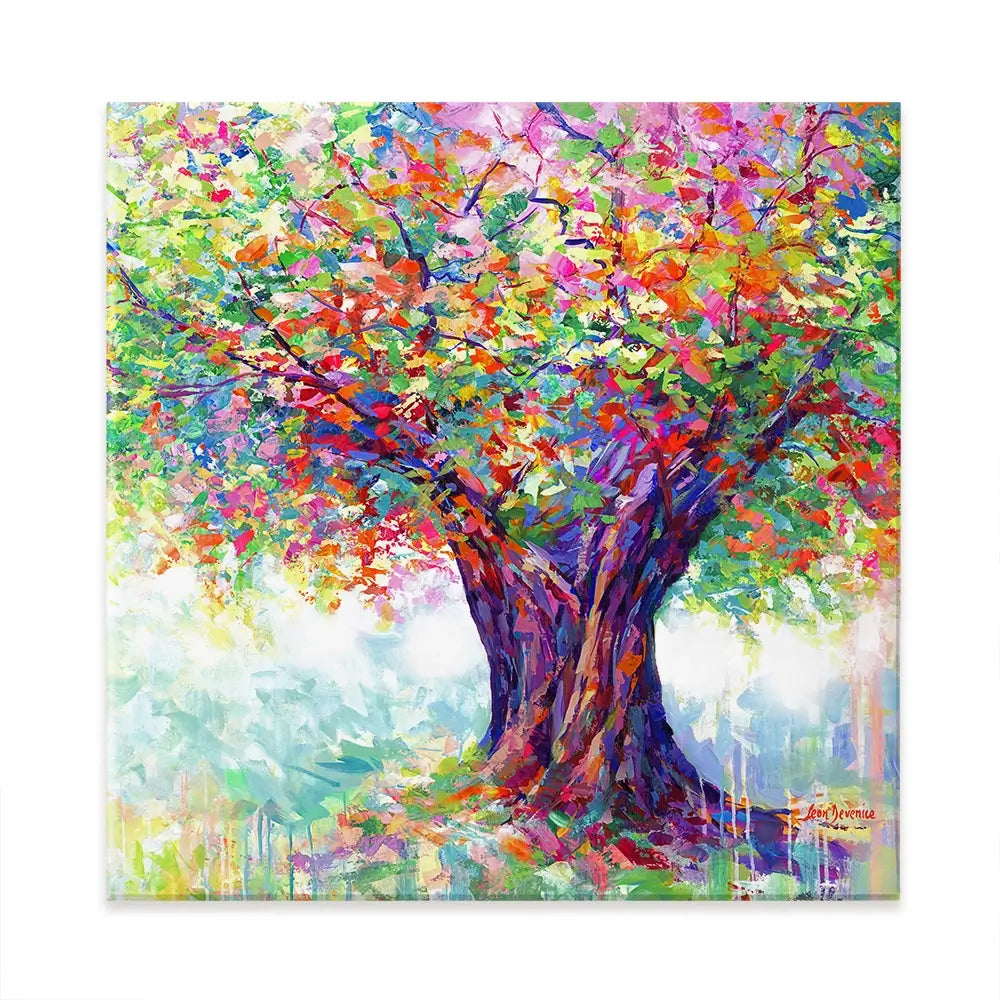 The Tree Of Endless Joy Square Canvas Print The Tree Of Endless Joy Square Canvas Print wall art product Leon Devenice