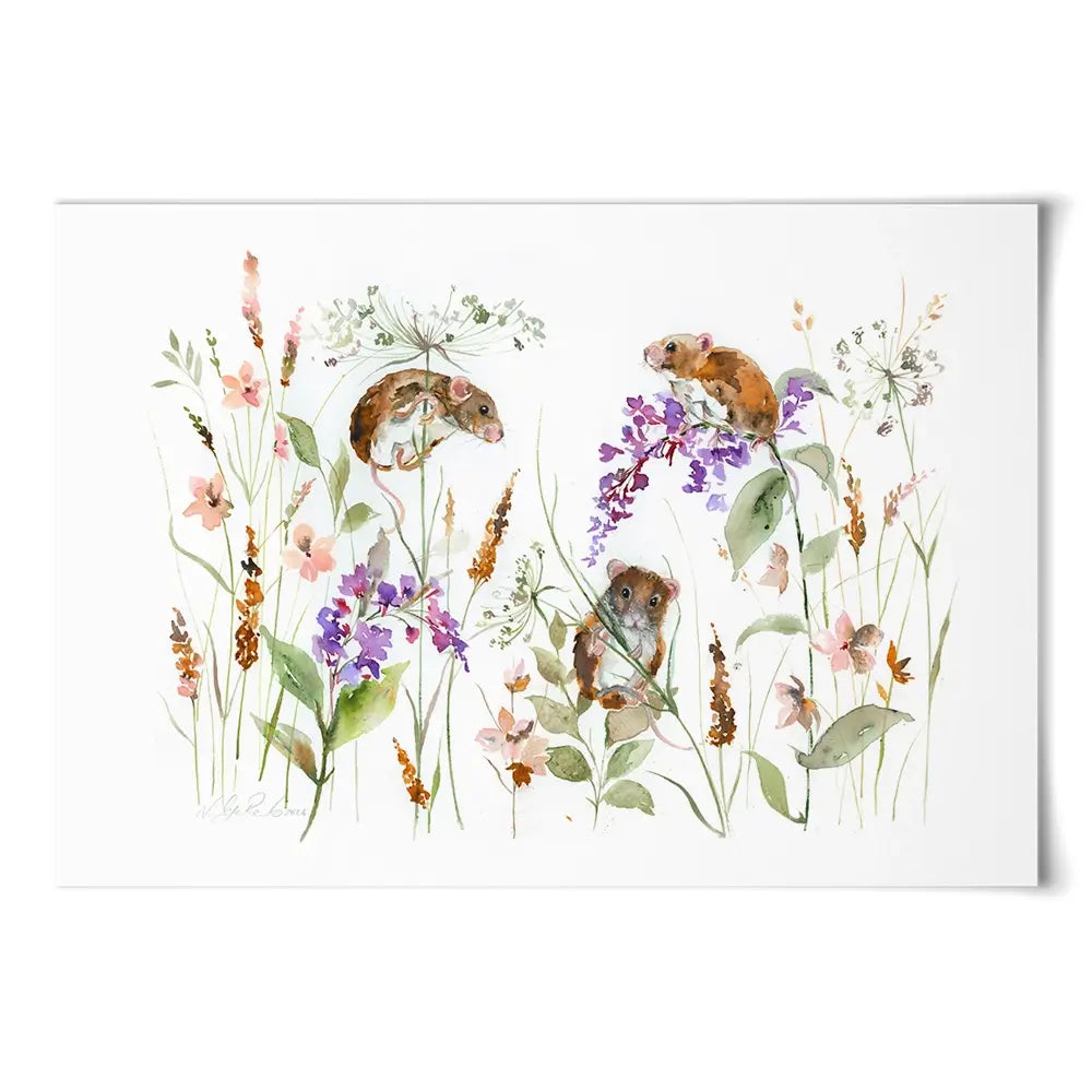 Three Mice Art Print Three Mice Art Print wall art product Nicola Jane Rowles