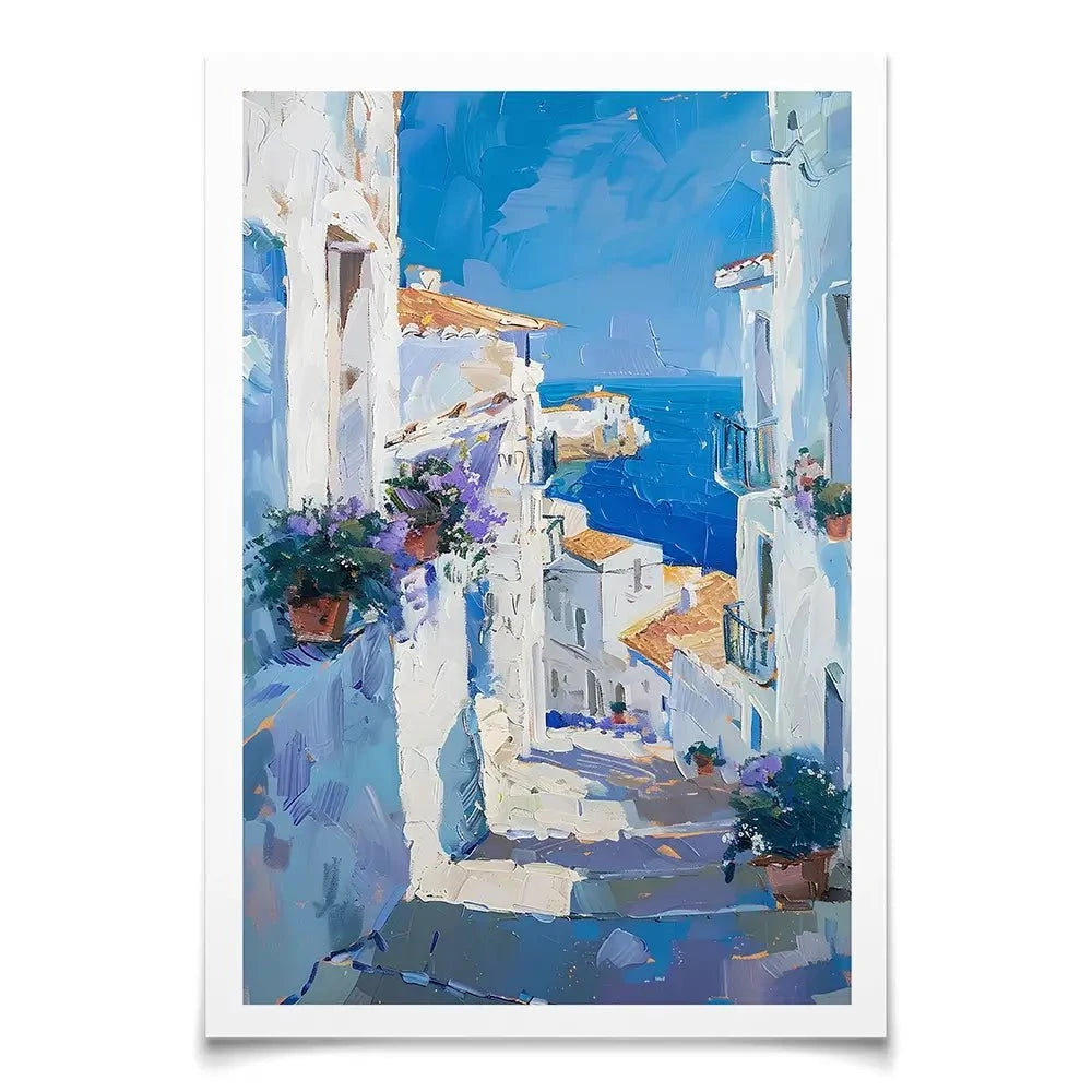 Town On The Coast Art Print Town On The Coast Art Print wall art product Elena Avanesova