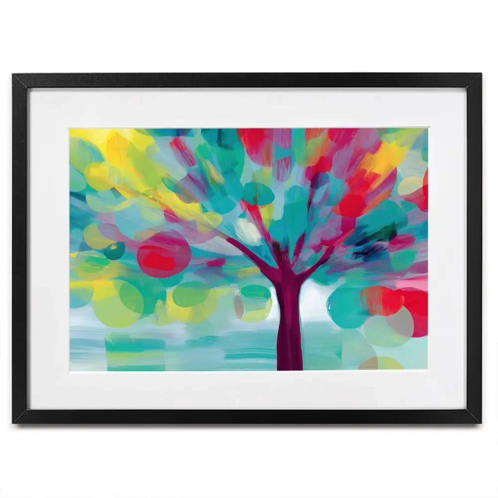 Tree Of Colours Framed Art Print Tree Of Colours Framed Art Print wall art product Chromatic Storm Studio
