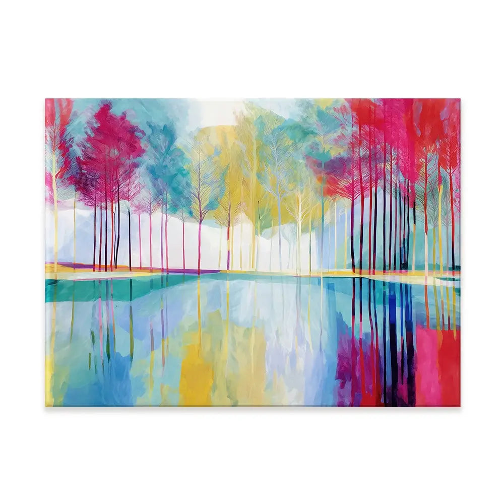 Trees Reflected In Still Water Canvas Print Trees Reflected In Still Water Canvas Print wall art product Chromatic Storm Studio