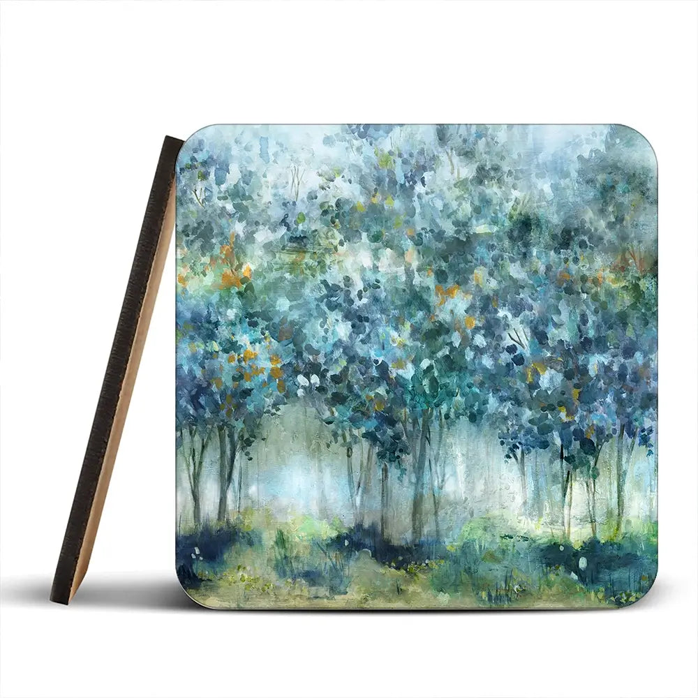 Treetop Mist Coaster Set Treetop Mist Coaster Set wall art product Carol Robinson