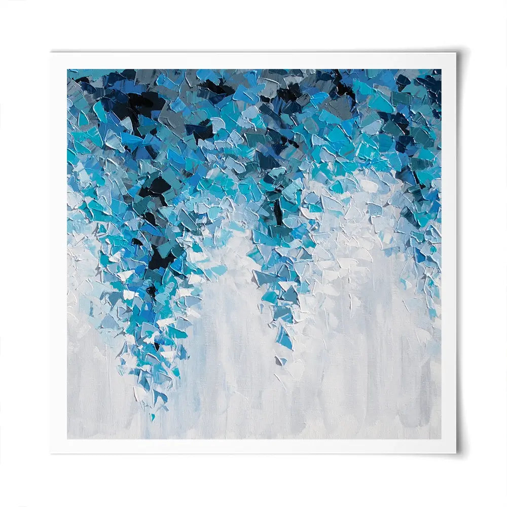 Tumbling Blue Abstract Square Art Print Tumbling Blue Abstract Square Art Print wall art product Olga Tkachyk