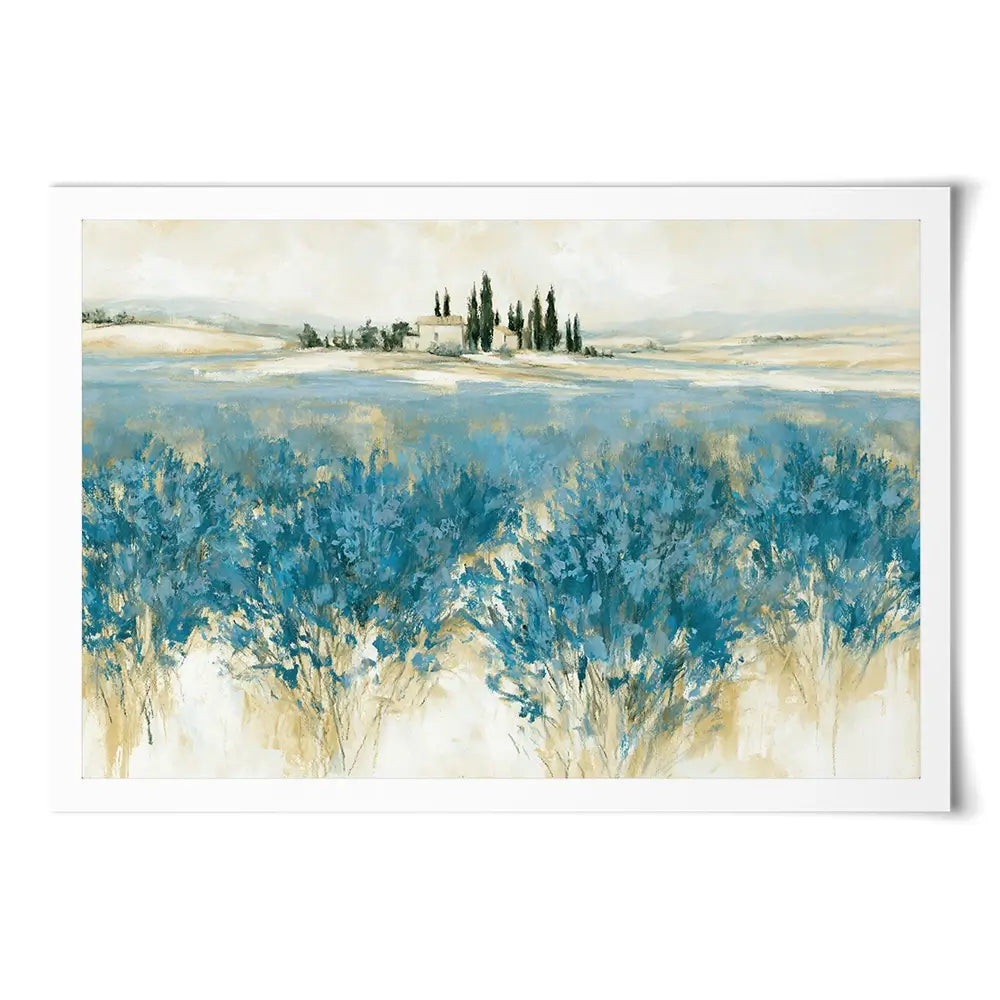 Tuscan Lavender Field Horizon Art Print Tuscan Lavender Field Horizon Art Print wall art product Chromatic Storm Studio