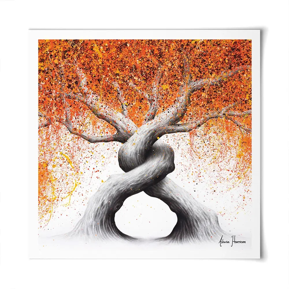 Twisting Love Trees Square Art Print Twisting Love Trees Square Art Print wall art product Ashvin Harrison