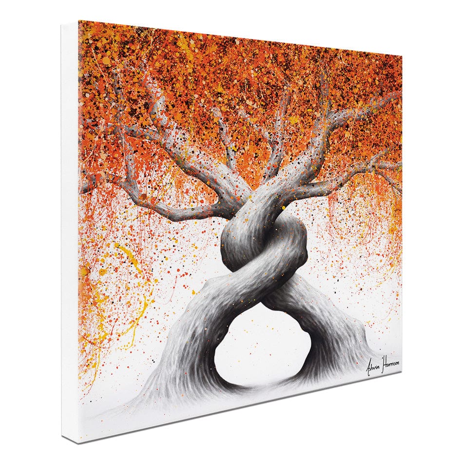 Twisting Love Trees Square Canvas Print wall art product Ashvin Harrison