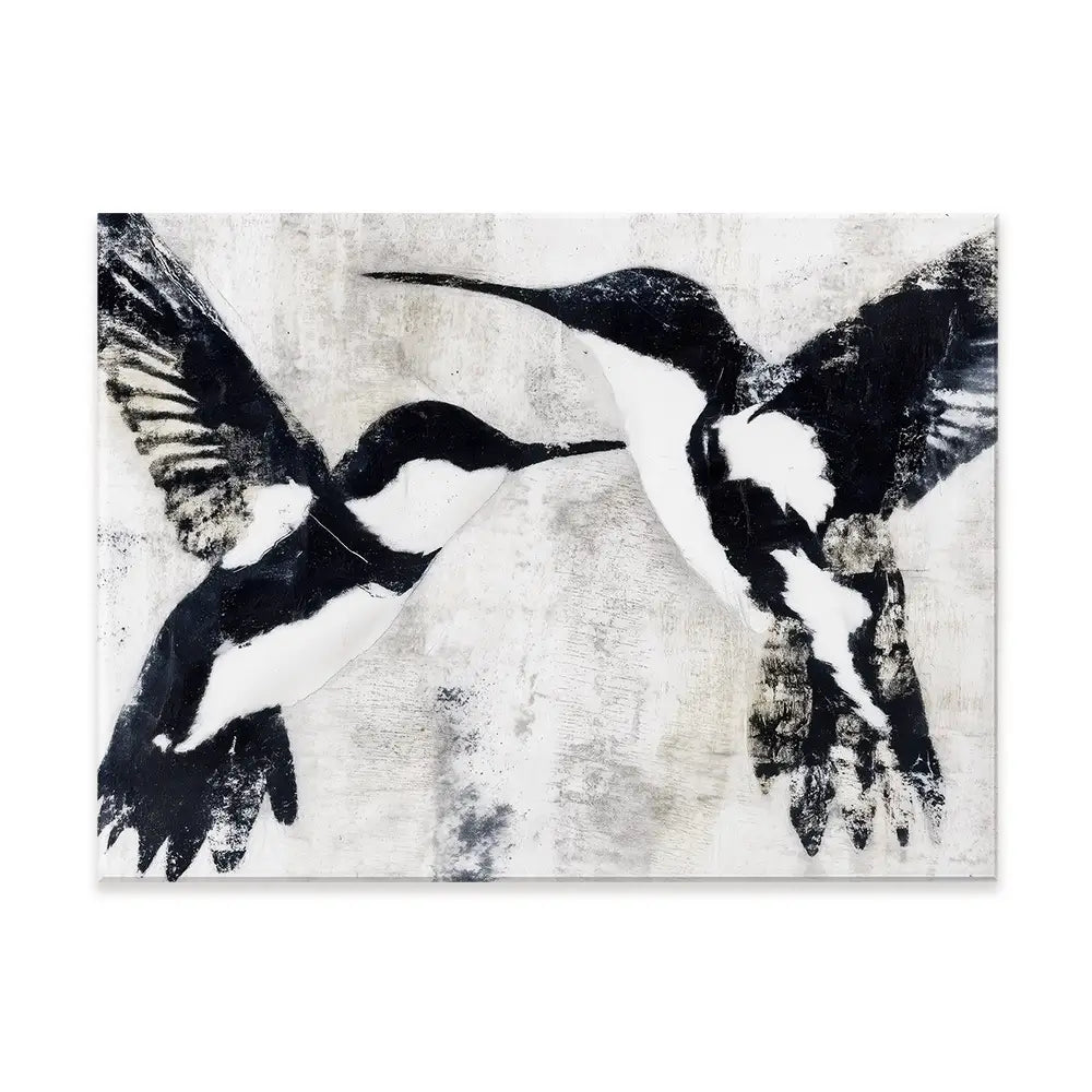 Two Birds In Flight Canvas Print Two Birds In Flight Canvas Print wall art product Chromatic Storm Studio