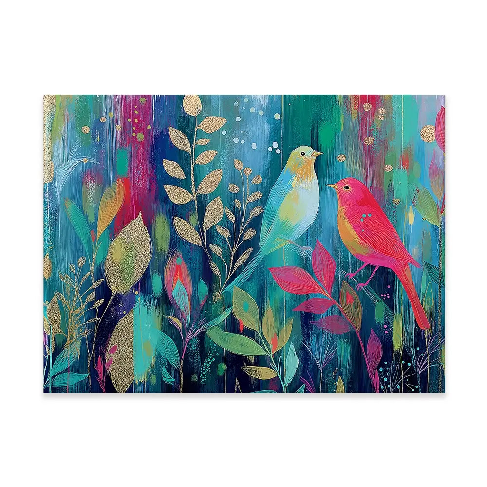 Two Birds In The Garden Canvas Print Two Birds In The Garden Canvas Print wall art product Chromatic Storm Studio