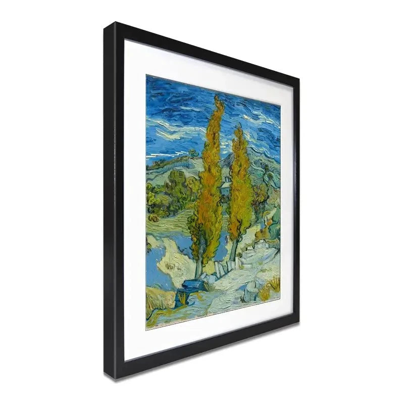 Two Poplars In The Alpilles Near Saint-Remy Framed Art Print Two Poplars In The Alpilles Near Saint-Remy Framed Art Print wall art product Vincent Van Gogh