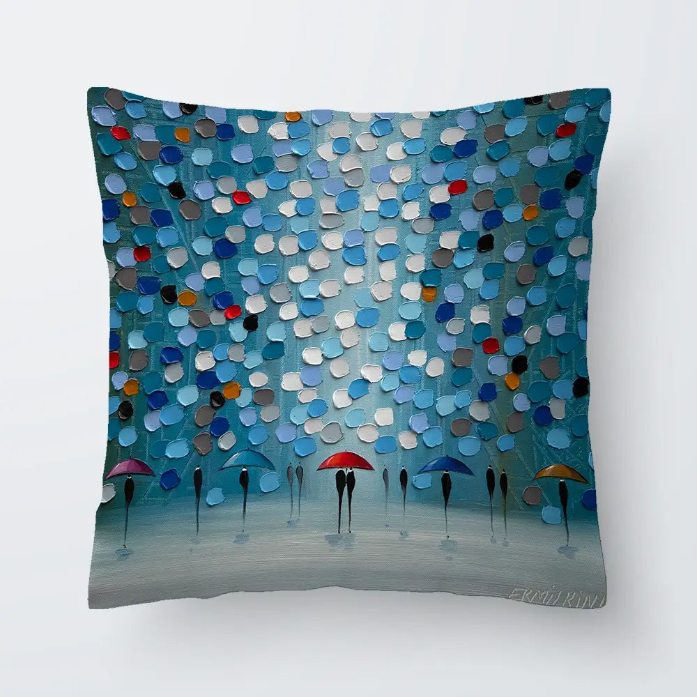 Umbrella Parade Cushion Umbrella Parade Cushion wall art product Ekaterina Ermilkina