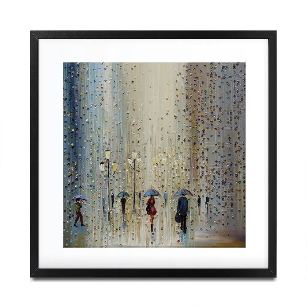 Under A Rainy Sky Square Framed Art Print Under A Rainy Sky Square Framed Art Print wall art product Art Print Shop