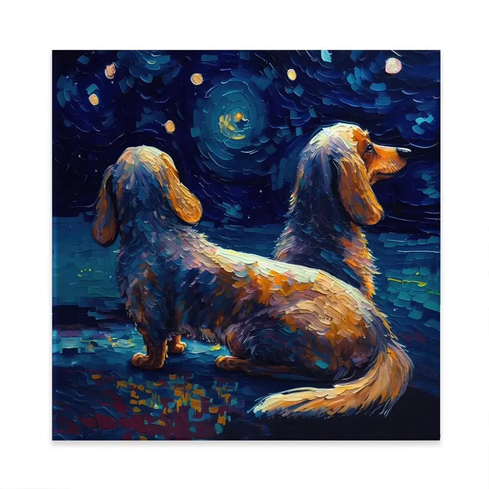 Van Gogh Dachshunds Canvas Print Van Gogh Dachshunds Canvas Print wall art product Svetlana Aleynikova