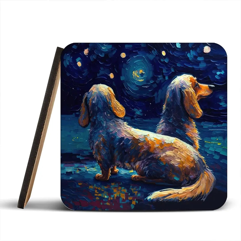 Van Gogh Dachshunds Coaster Set Van Gogh Dachshunds Coaster Set wall art product Svetlana Aleynikova