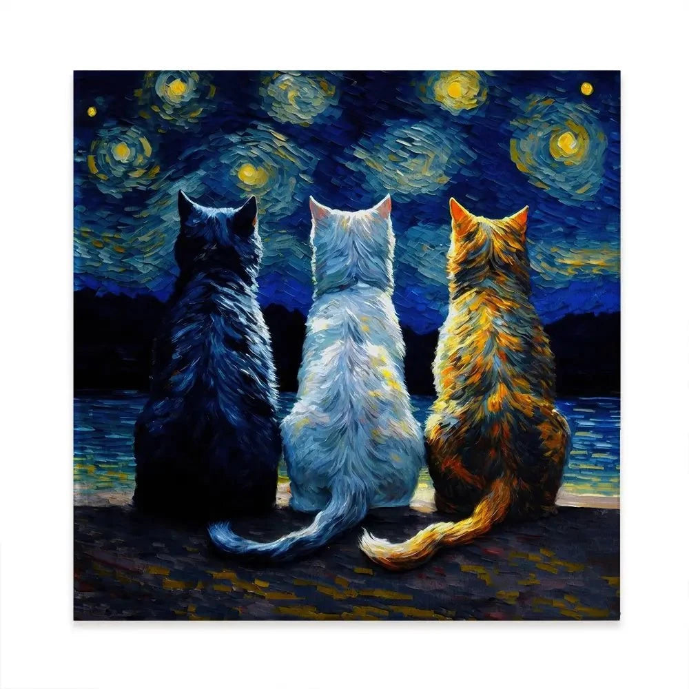 Van Gogh Three Cats Canvas Print Van Gogh Three Cats Canvas Print wall art product Svetlana Aleynikova