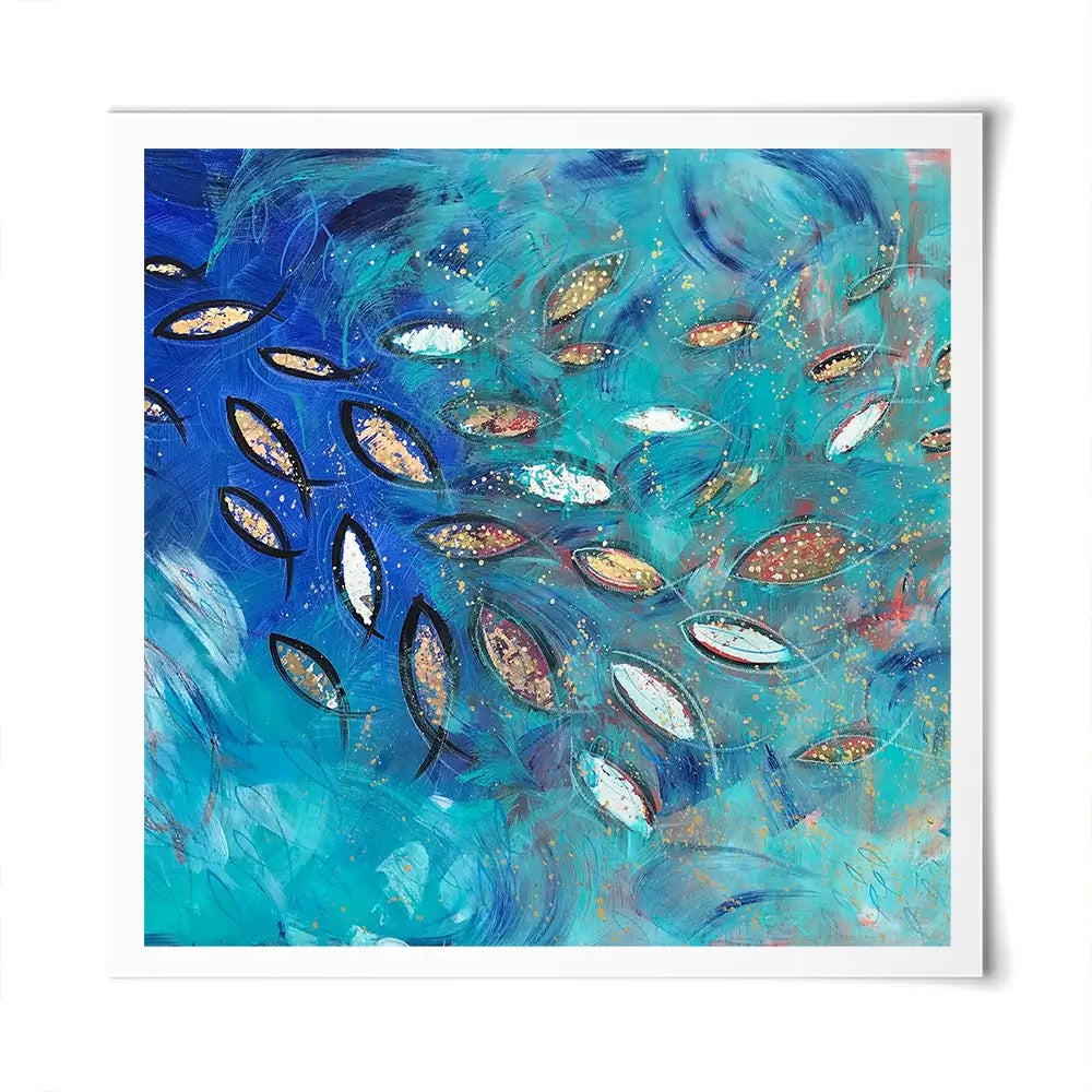 Very Fishy Square Art Print Very Fishy Square Art Print wall art product Jane Brookshaw